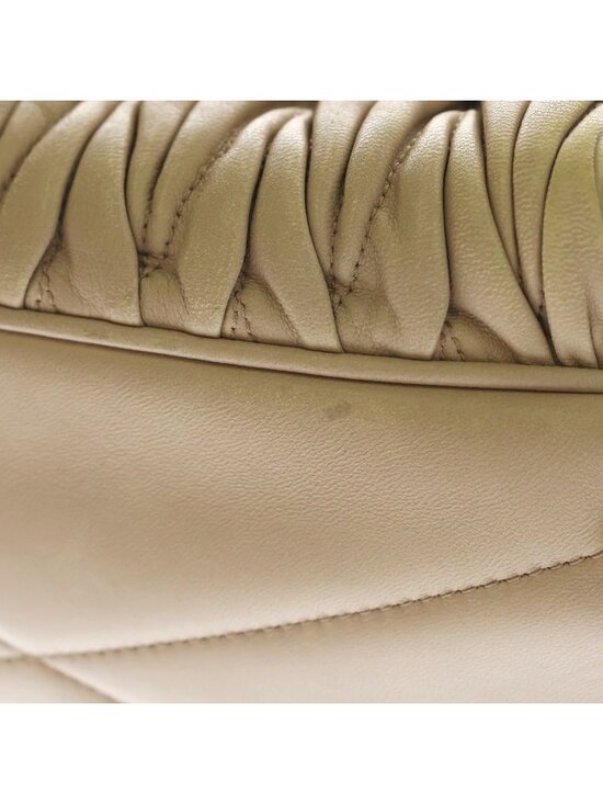 Miu Miu Matelasse Mini Backpack Beige Leather Gold main image 10